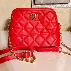 ♥️ Badgley Mischka red quilted dome bag
